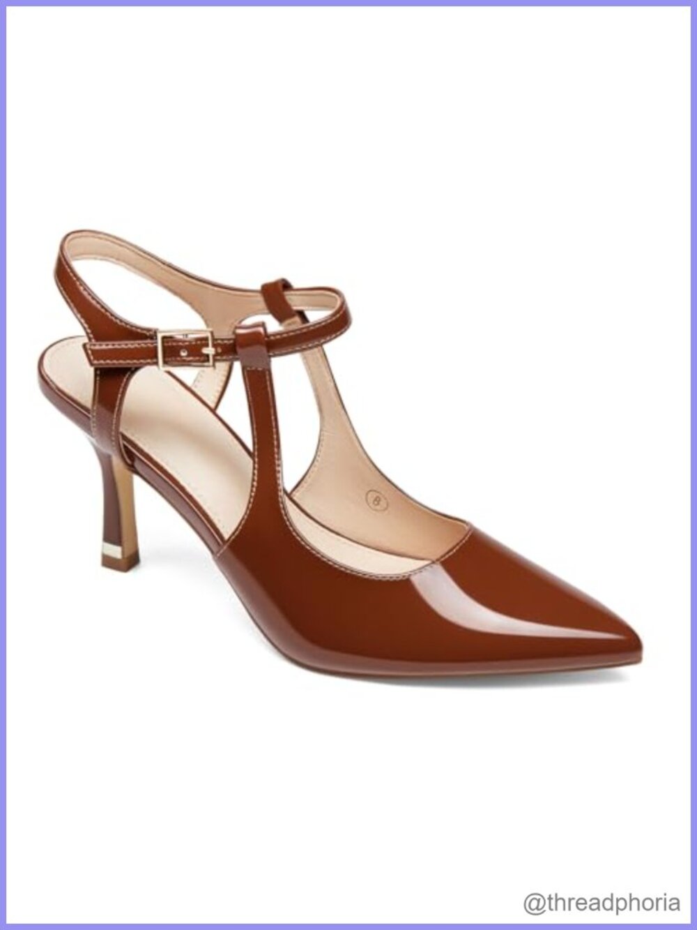 Patent Leather Pointed Toe Ankle Strap Stiletto High Heels